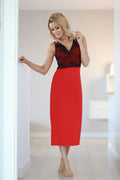   Halka Model Panay wiskoza Red - Kalimo 
