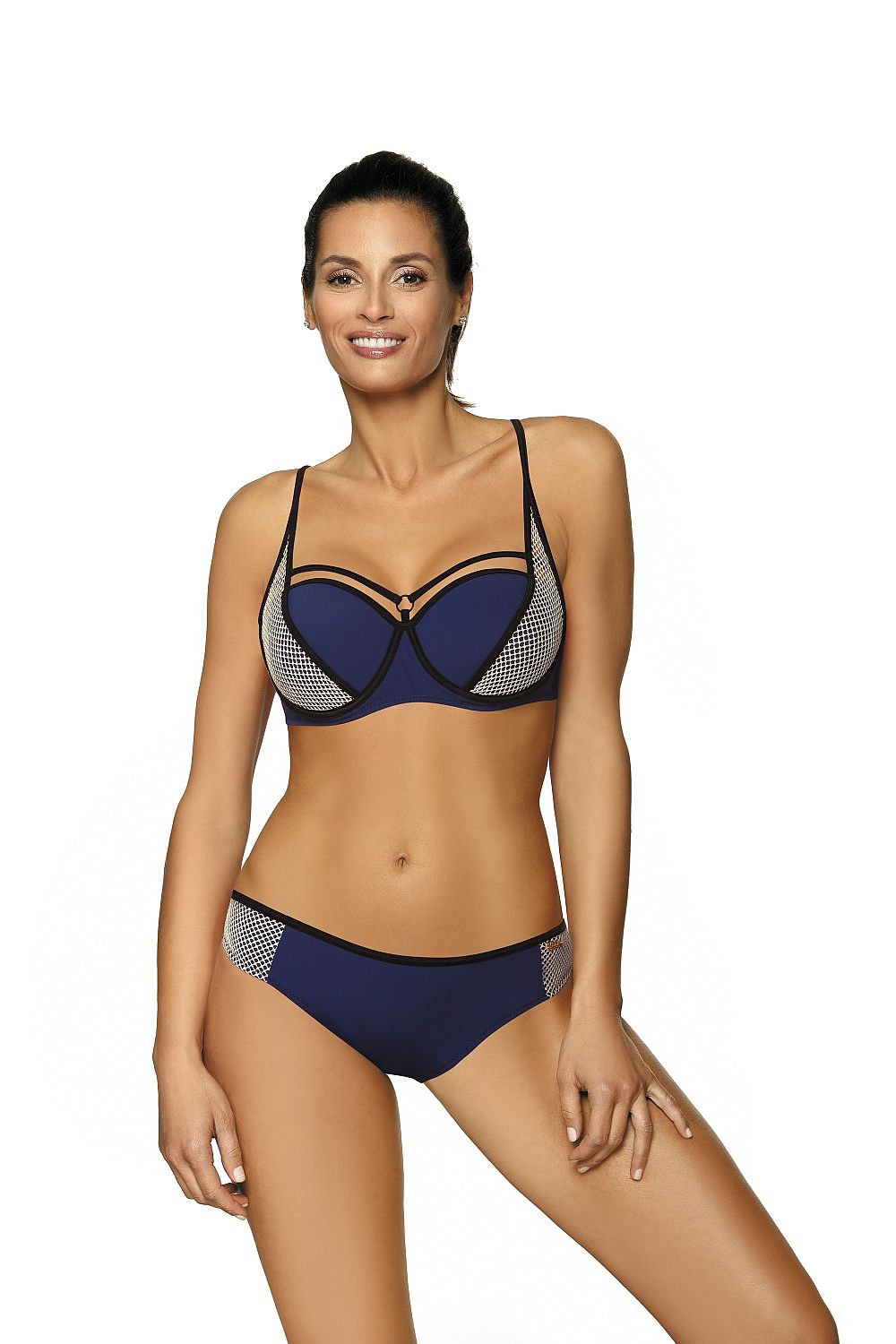  Kostium dwuczęściowy Kostium Kąpielowy Model Charlotte Mirtillo M-495 Navy - Marko 