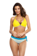  Kostium dwuczęściowy Kostium kąpielowy Model Paloma Amarillis-Turchese M-550 Yellow/Blue - Marko 