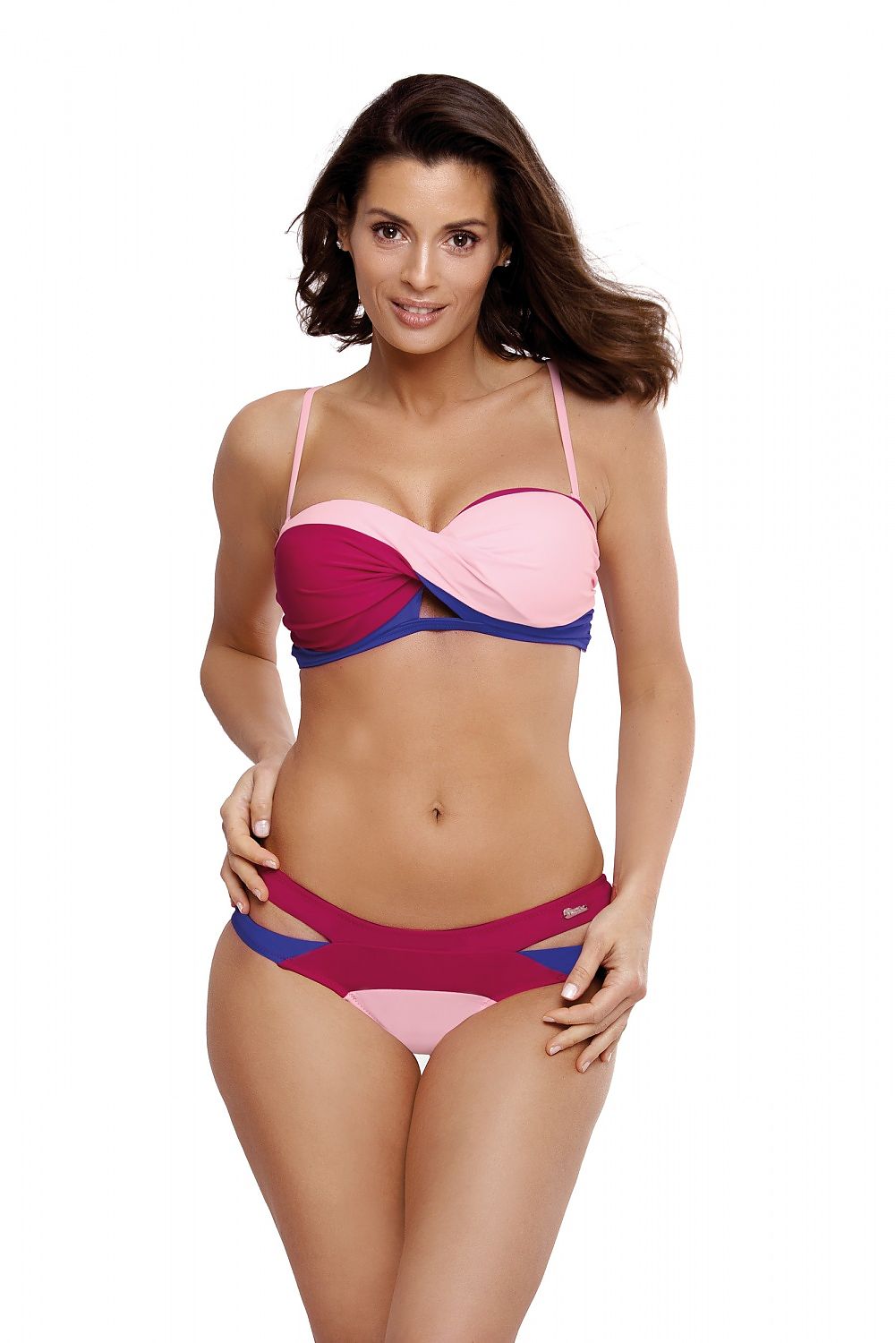  Kostium dwuczęściowy Kostium kąpielowy Model Selena Magenta-Dafne-Baltimora M-545 Fuksja/Light Pink - Marko 