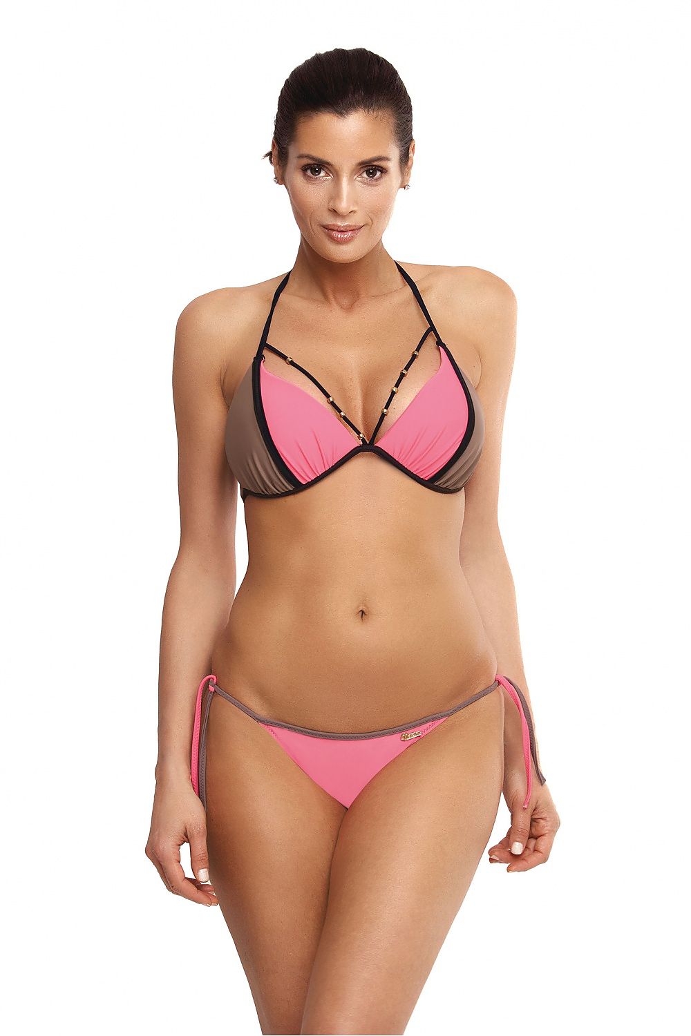  Kostium dwuczęściowy Kostium Kąpielowy Model Lara Rosella-Fango M-511 Mokka/Pink - Marko 