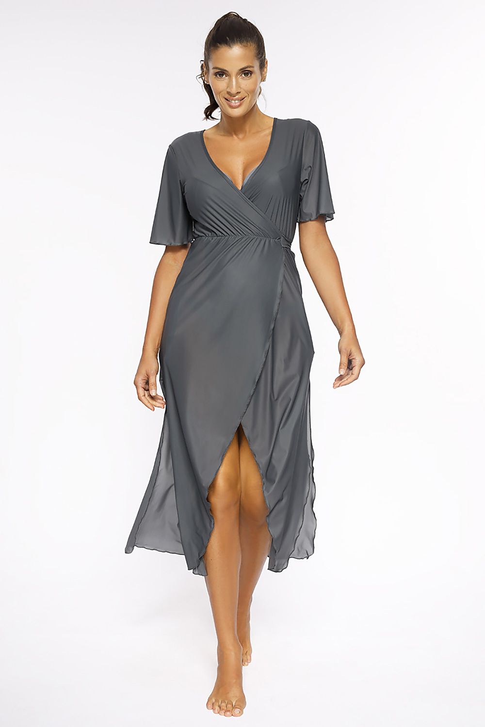  Sukienka Plażow Tunika Model Hilda Ardesia M-568 Grey - Marko 