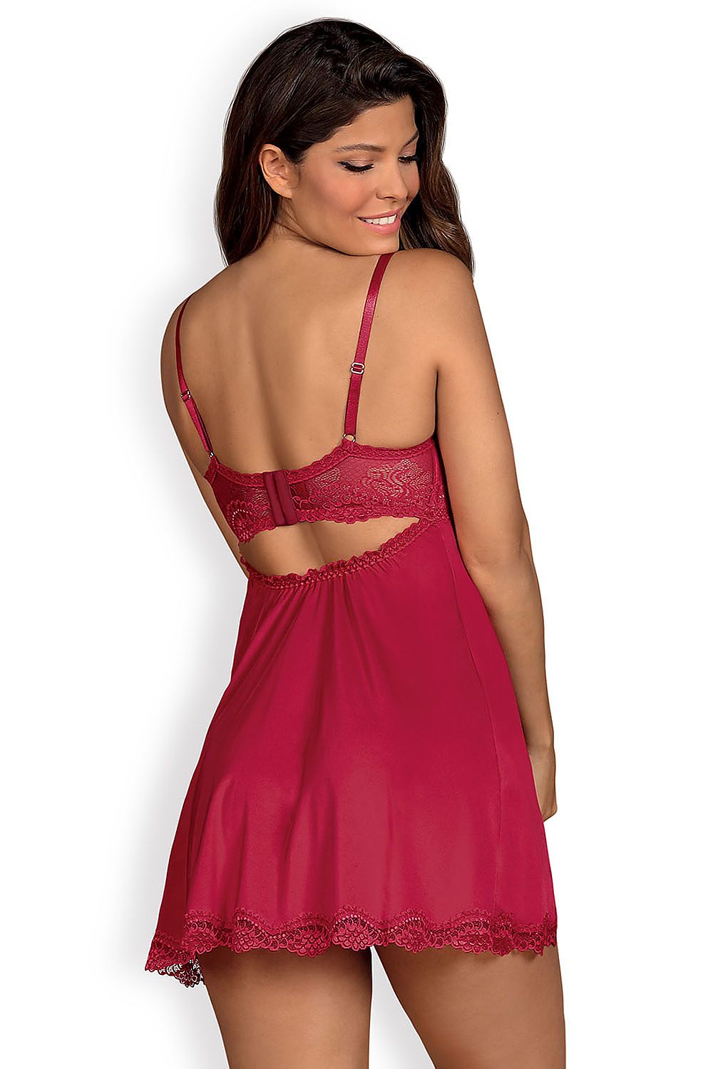   Komplet Model Rosalyne Babydoll Red - Obsessive 
