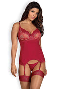   Komplet Gorset Model Rosalyne Red - Obsessive 