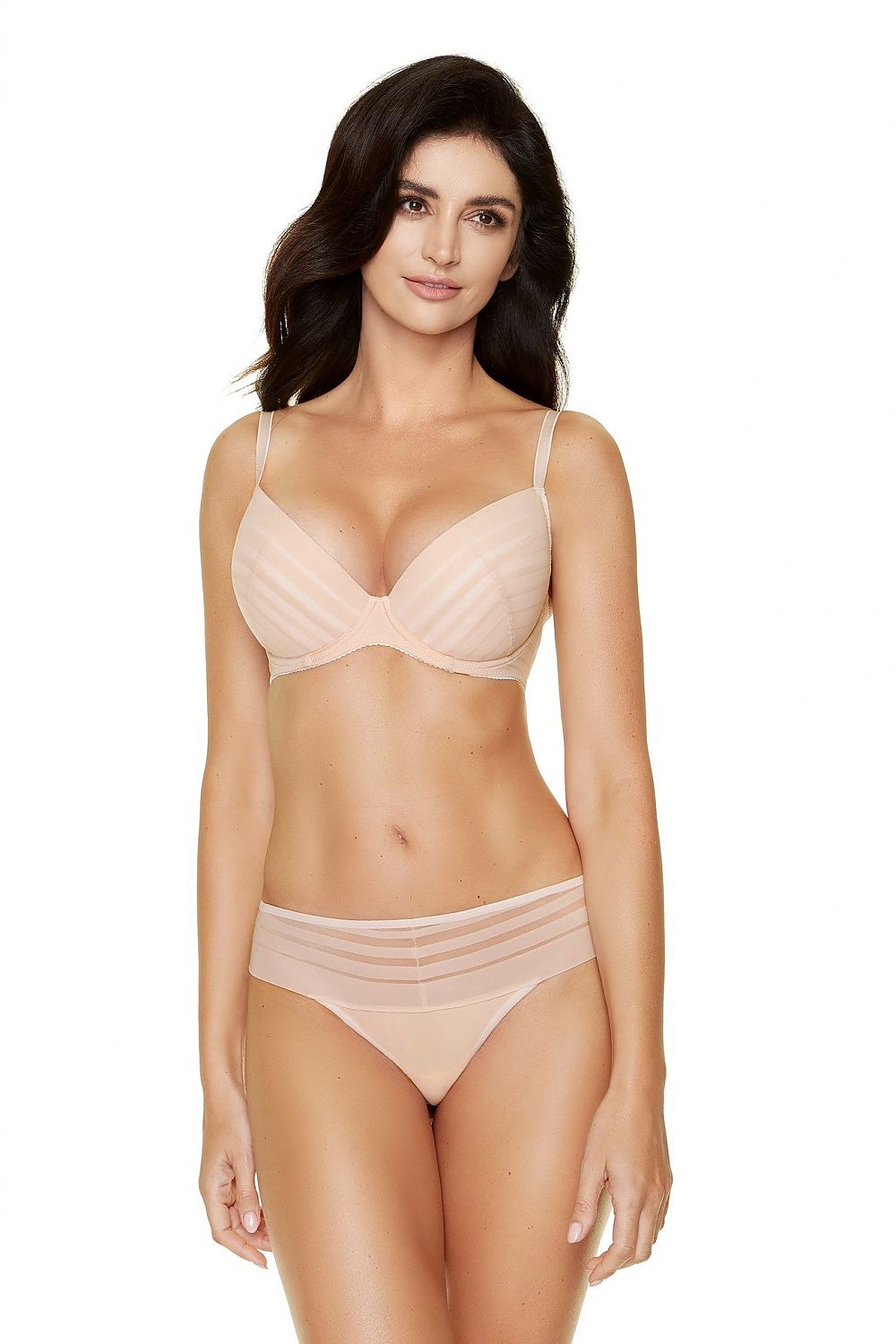  Biustonosz push up Biustonosz Push-up Model Luna B1 Beige - Gorteks 