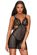   Komplet Model Millagro Chemise Black - Obsessive 