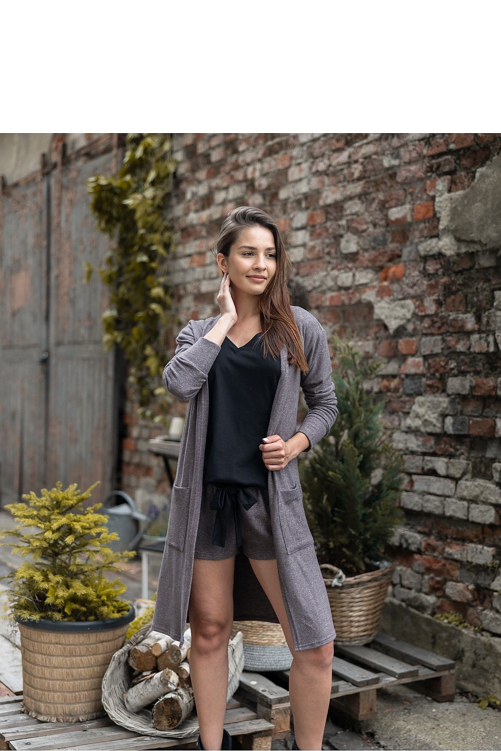  Sweter Kardigan Model Milee Brown - Sensis 