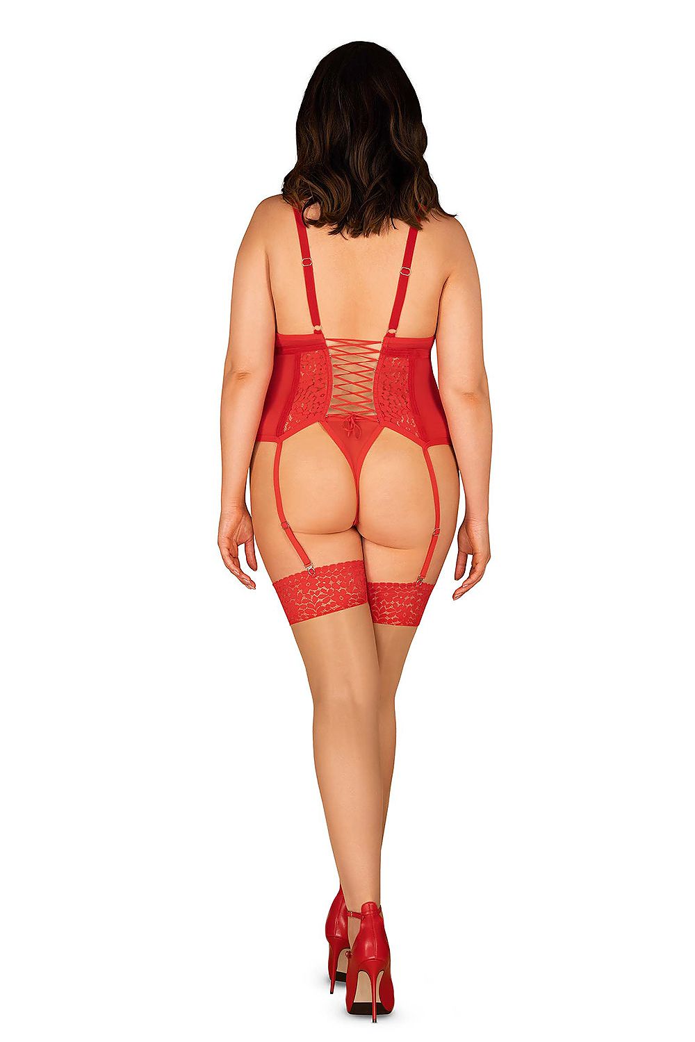  Komplet Gorset Model Blossmina Red - Obsessive 