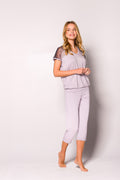  Piżama Damska Model New York Silver - Babella 