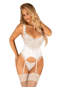   Komplet Gorset Model Amor Blanco White - Obsessive 
