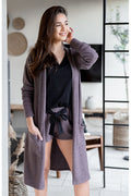  Sweter Kardigan Model Magnetism Brown - Sensis 