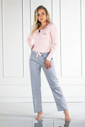  Piżama Damska Model Linda 179489 Pink/Grey - Momenti Per Me 