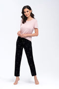 Piżama Damska Model Koi Beige/Black - Babella 