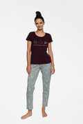  Piżama Damska Model Horoscope 40115-93X Bordo/Grey - Henderson 