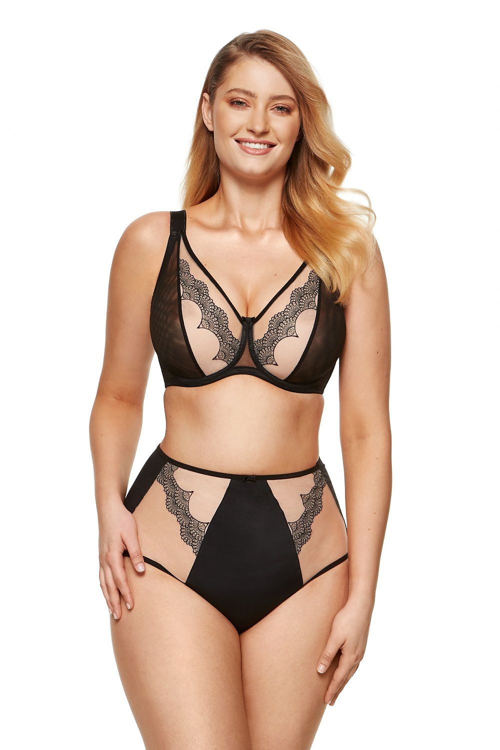  Figi Wysokie Model Heidi FW Black/Beige - Gorteks 