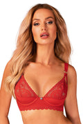   Biustonosz Usztywniany Model Belovya Red - Obsessive 