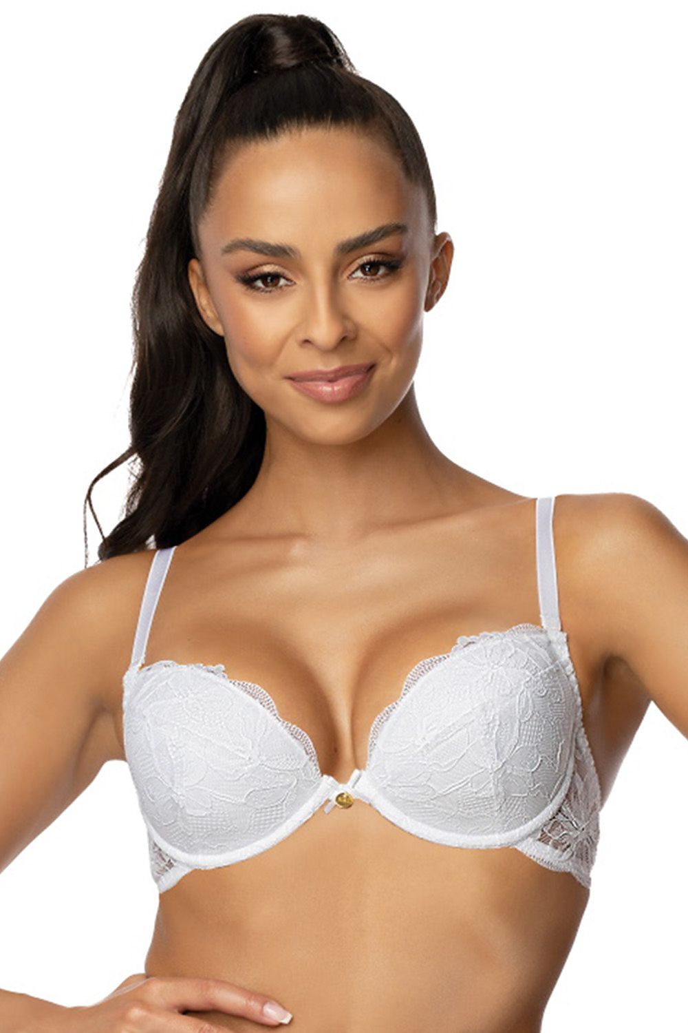  Biustonosz push up  Biustonosz Push-up Model 0196/1 Nell White - Mat 