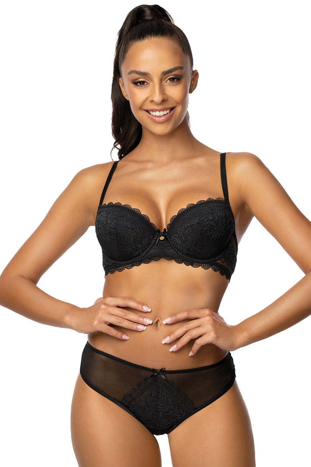  Biustonosz push up Biustonosz Push-up Model 0198/11/1 Estelle Black - Mat 