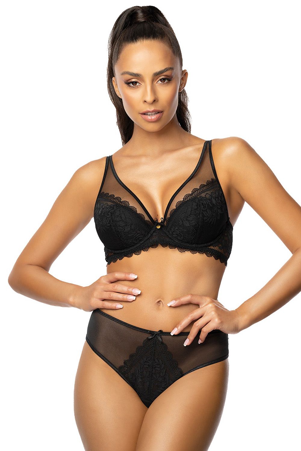  Biustonosz push up Biustonosz Push-up Model 0198/11 Estelle Black - Mat 