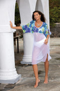  Sukienka Plażow Tunika Model Vivijen M-651 Blue/White - Marko 