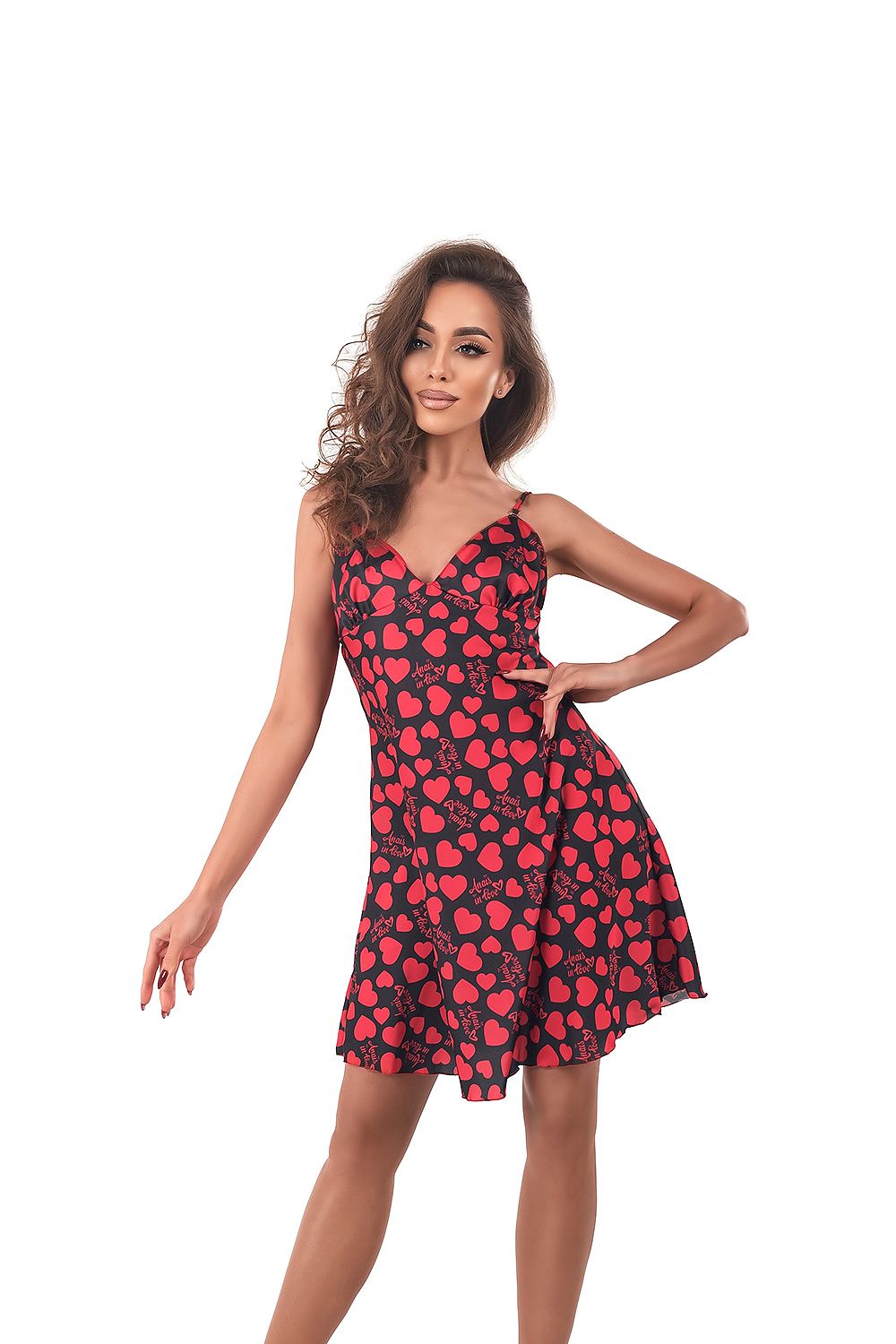   Koszulka Model Morgan chemise Black/Red - Anais 