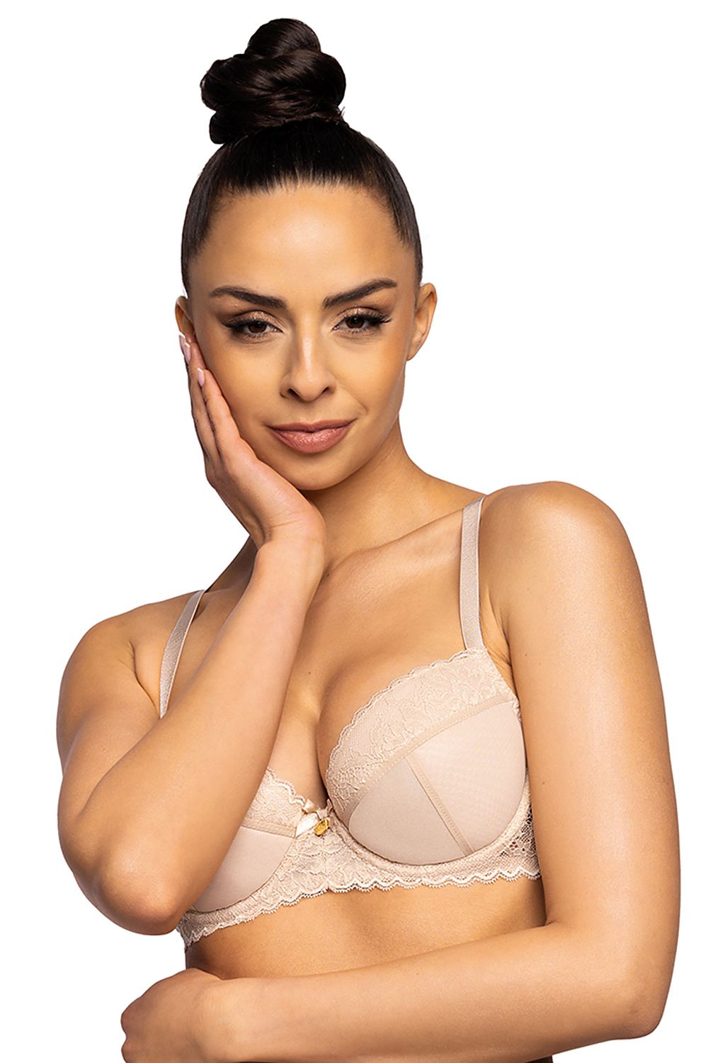  Biustonosz push up  Biustonosz Push-up Model 3705/11 Letika Beige - Mat 