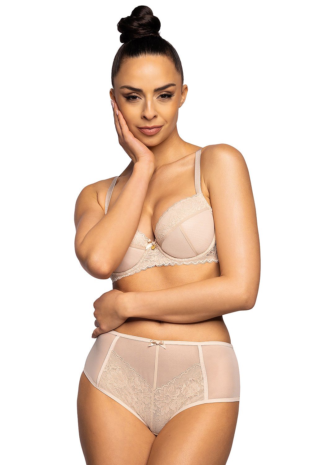 Biustonosz push up  Biustonosz Push-up Model 3705/11 Letika Beige - Mat 