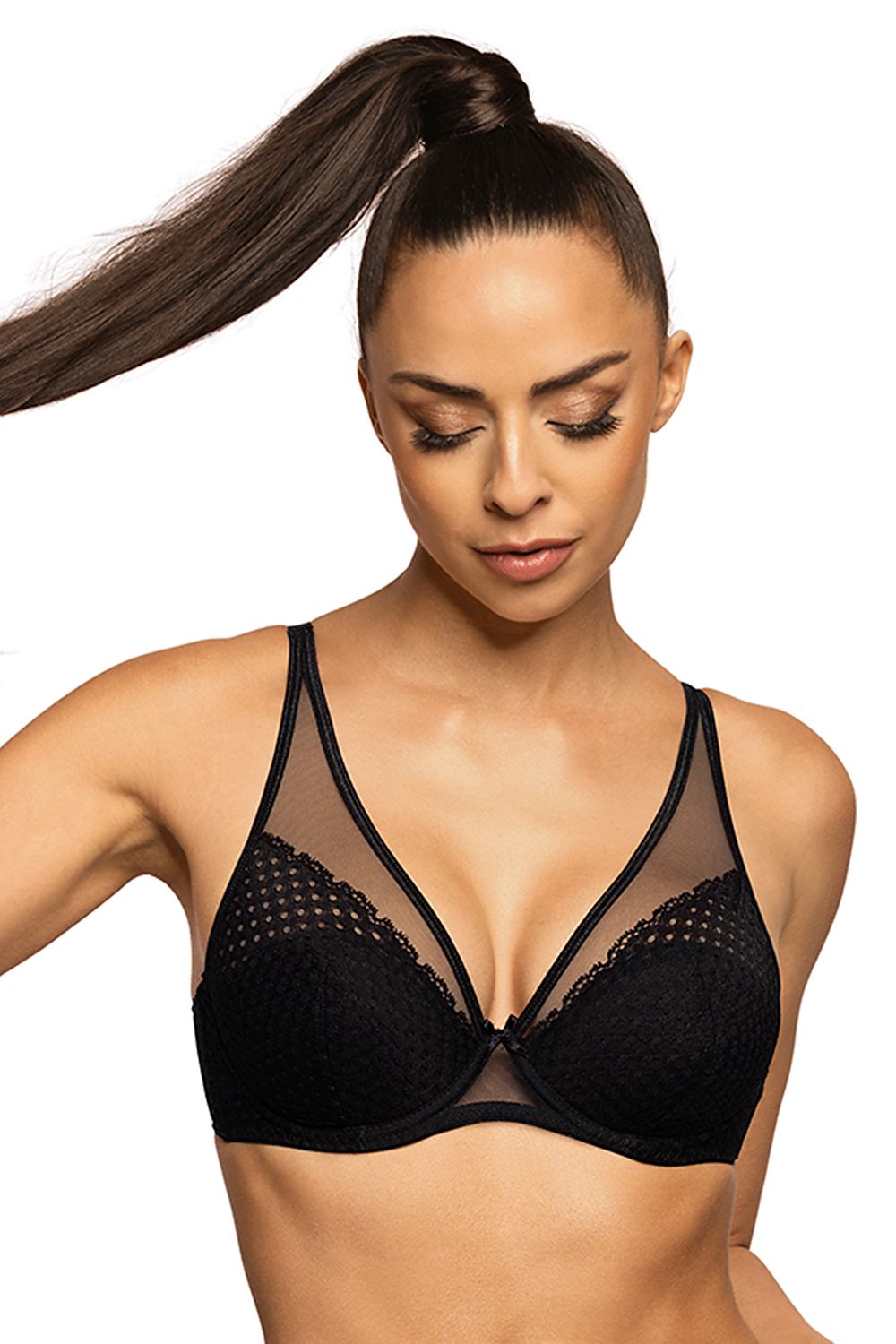  Biustonosz push up  Biustonosz Push-up Model 3733/11/1 Marley Black - Mat 