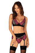   Komplet Model Rosenty 3cz Set Black/Pink - Obsessive 
