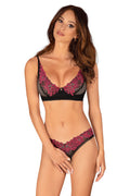   Komplet Model Rosenty 2cz otwarty Black/Pink - Obsessive 