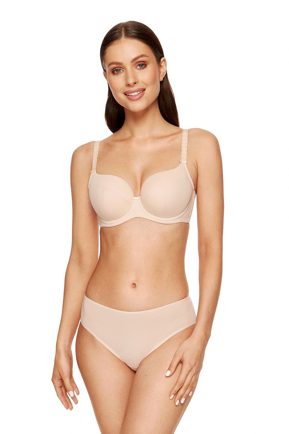  Biustonosz push up Biustonosz Usztywniany Model Anna B4 Beige - Gorteks 
